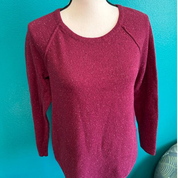 Karen Scott Maroon Confetti Knit Pullover Sweater Women's Small - Picture 7 of 10